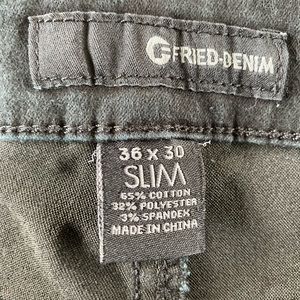 FRIED DENIM  MENS 36x30 Black slim fit jeans